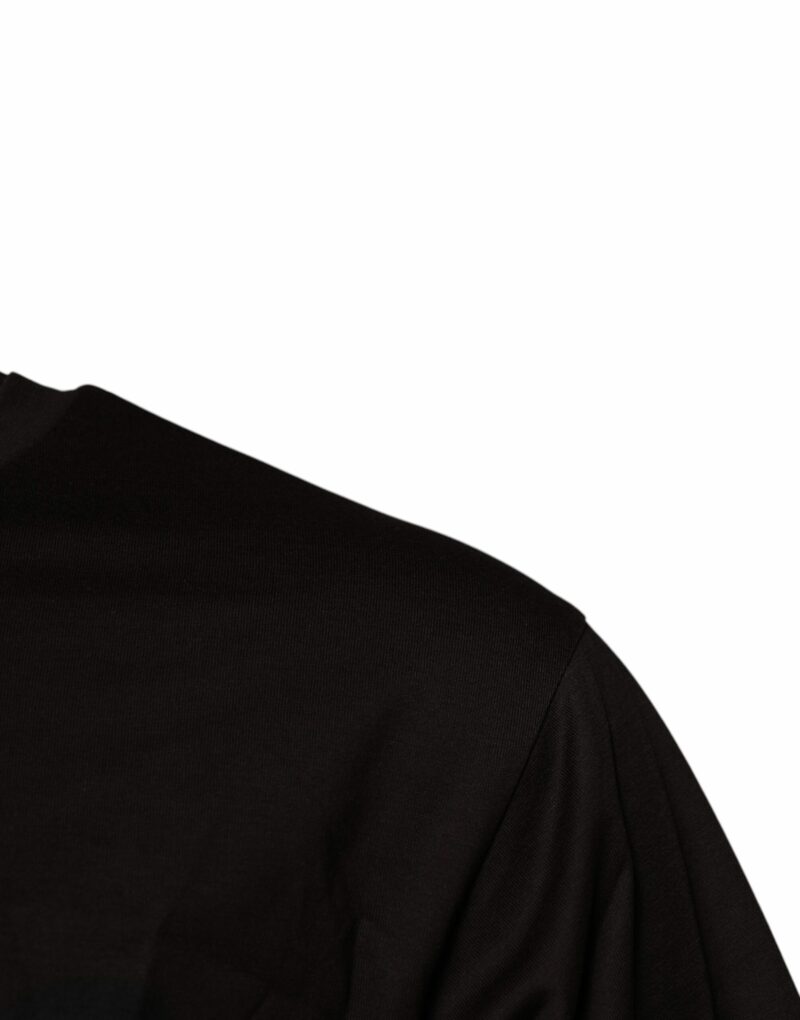 Dolce & Gabbana Dark Brown Logo Cotton Crew Neck T-shirt - Image 3