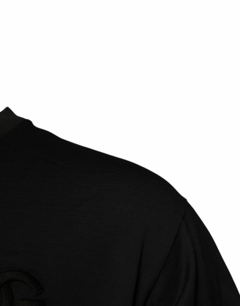 Dolce & Gabbana Black DG Logo Cotton Crew Neck T-shirt - Image 3