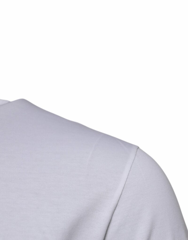 Dolce & Gabbana White Cotton Crew Neck Short Sleeves T-shirt - Image 3