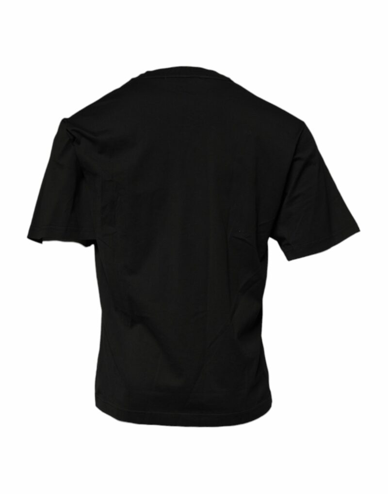Dolce & Gabbana Black DG Logo Cotton Crew Neck T-shirt - Image 4