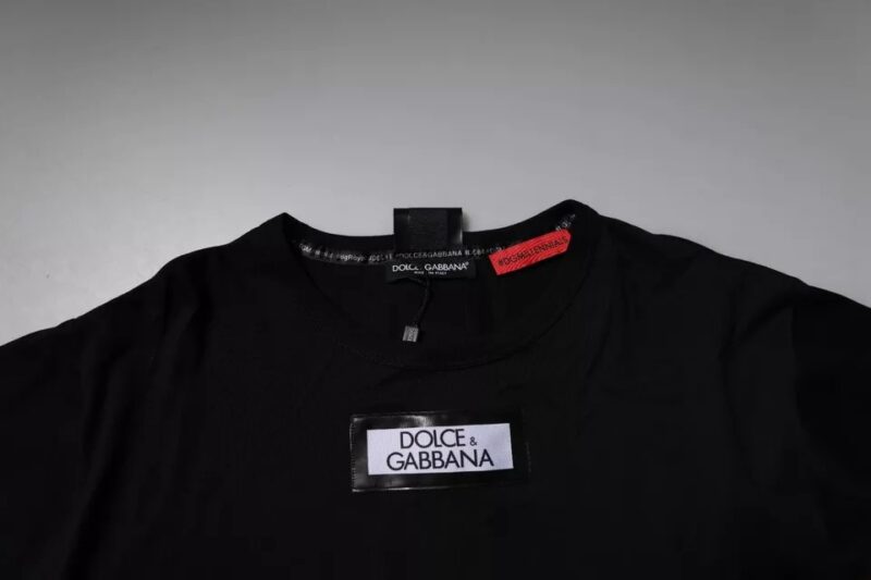 Dolce & Gabbana Black #DGMILLENNIALS Cotton Crew Neck T-shirt - Image 5