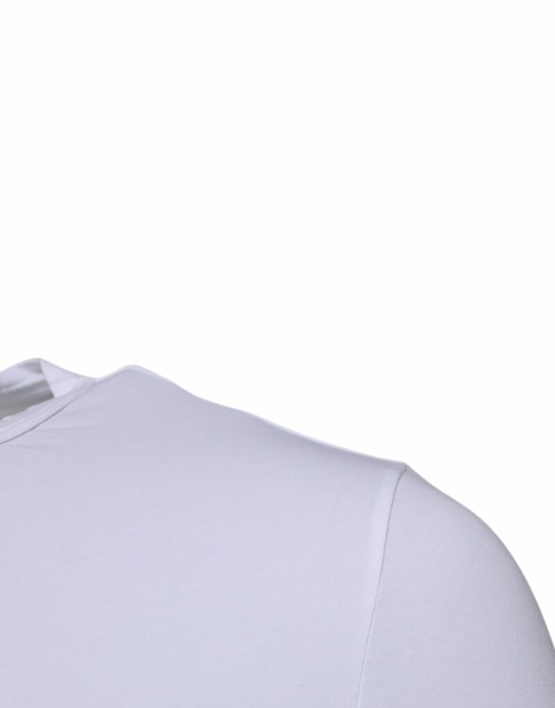 Dolce & Gabbana White Cotton Stretch Crewneck Underwear T-shirt - Image 3