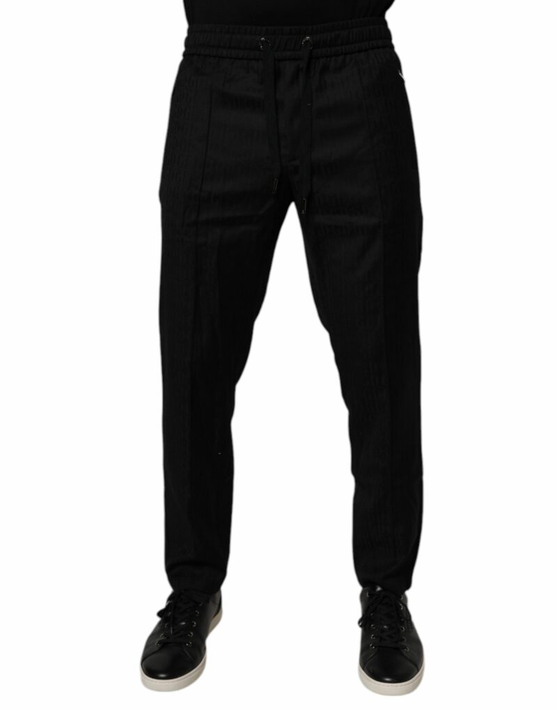 Dolce & Gabbana Black Wool Jogger Jogging Pants - Image 2