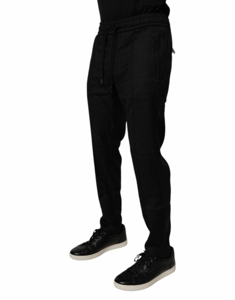 Dolce & Gabbana Black Wool Jogger Jogging Pants - Image 3
