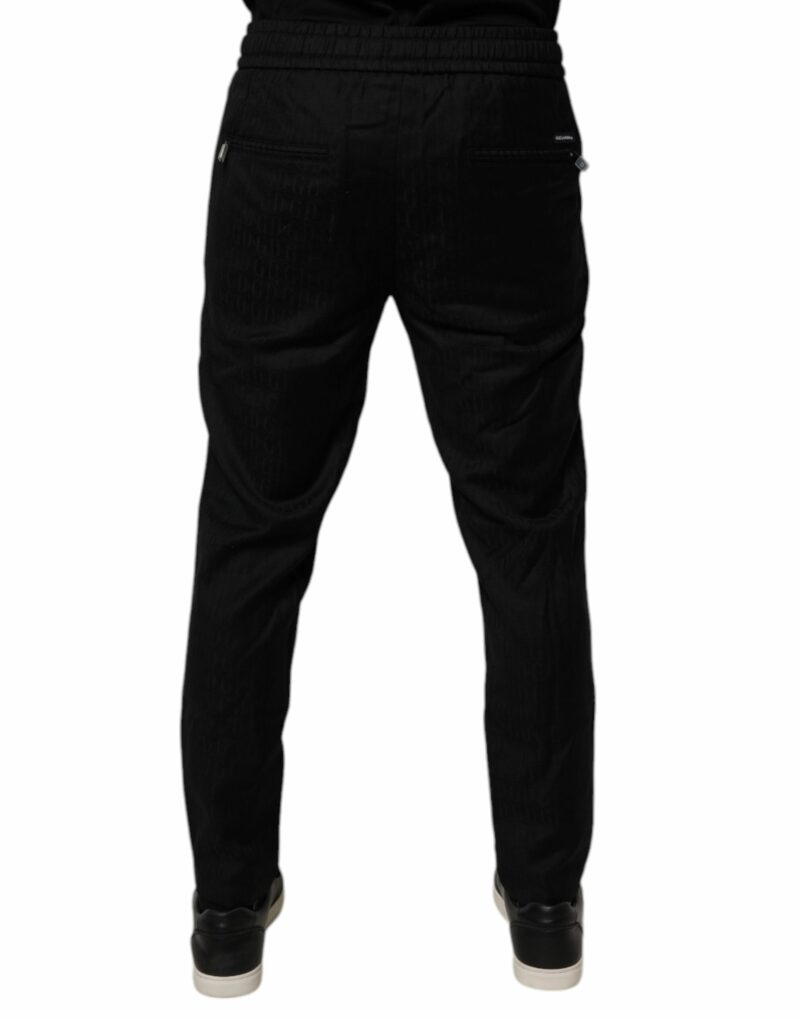 Dolce & Gabbana Black Wool Jogger Jogging Pants - Image 4