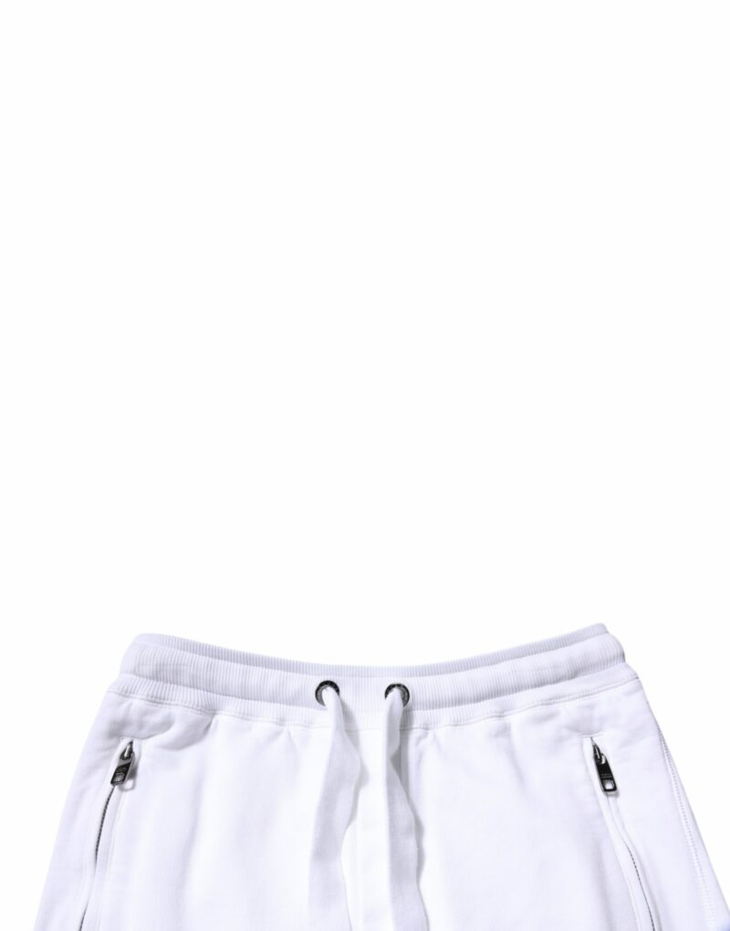 Dolce & Gabbana White Cotton Logo Jogger Pants - Image 5