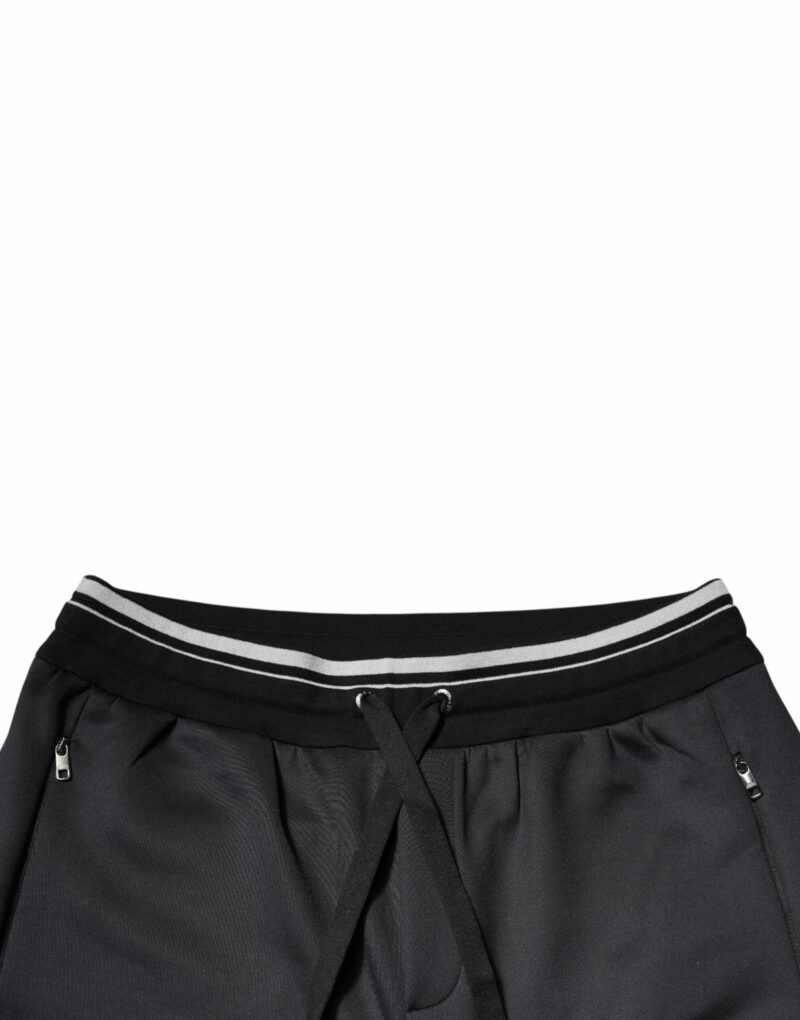 Dolce & Gabbana Black Polyester Logo Jogger Pants - Image 5