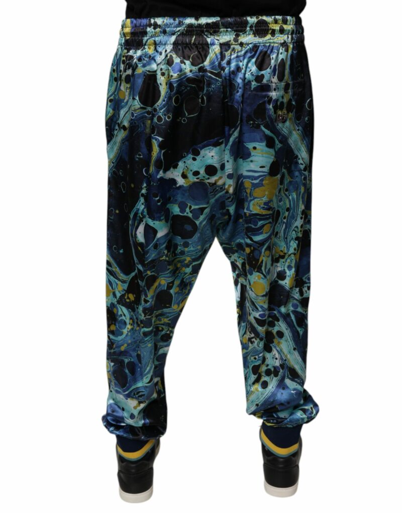 Dolce & Gabbana Multicolor Marble Print Jogger Men Sweatpants Pants - Image 4
