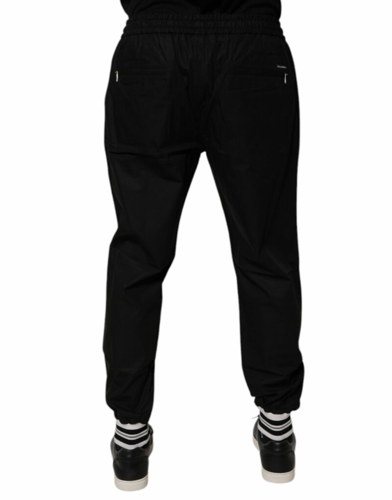 Dolce & Gabbana Black Cotton Men Jogger Sweatpants Pants - Image 4