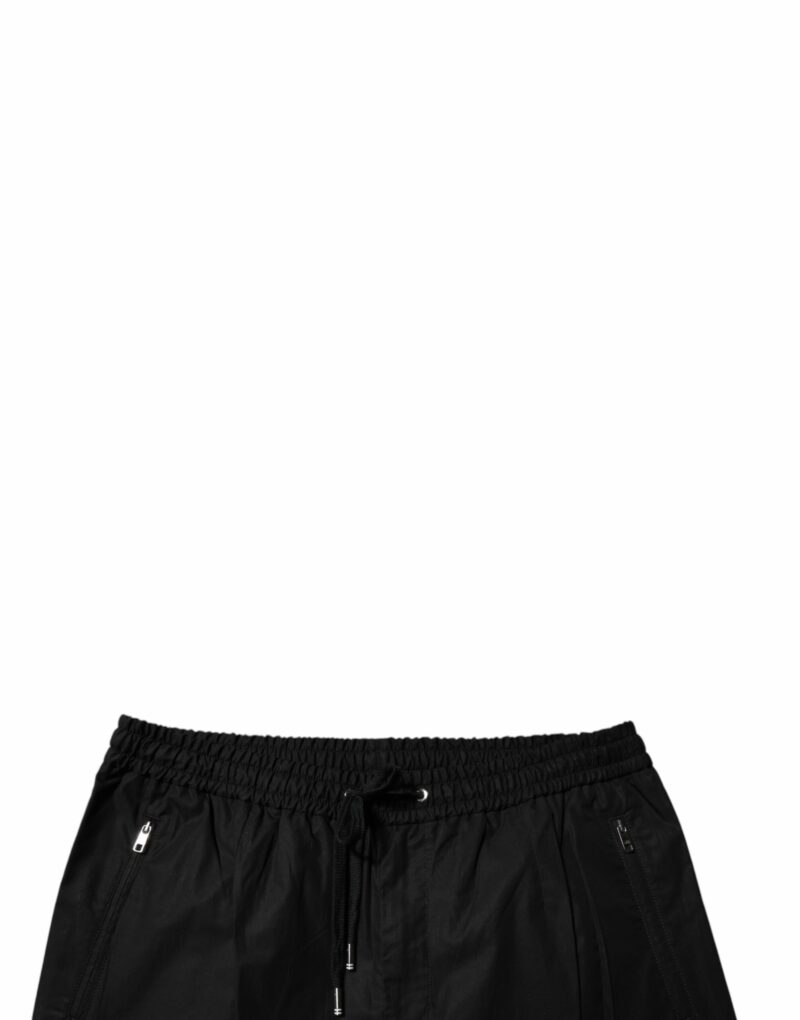 Dolce & Gabbana Black Cotton Men Jogger Sweatpants Pants - Image 5