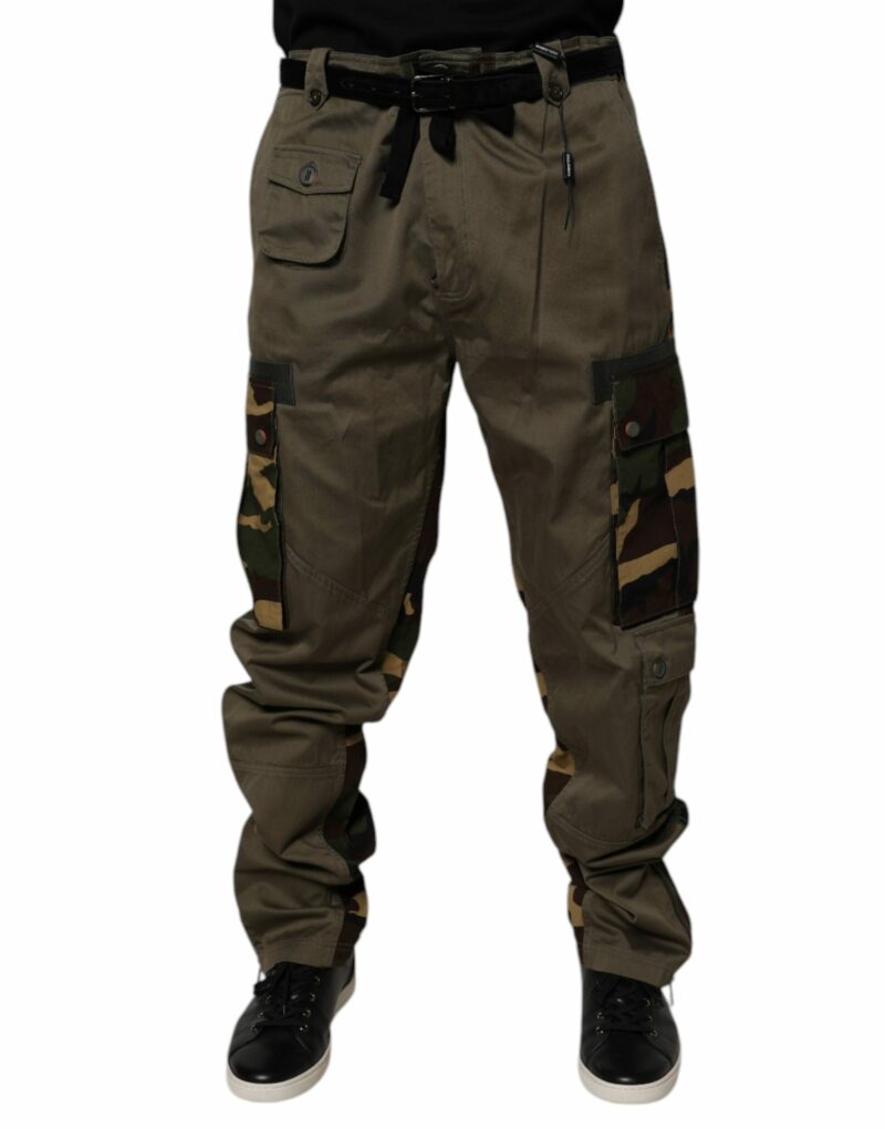 Dolce & Gabbana Multicolor Patchwork Camouflage Cargo Pants - Image 2