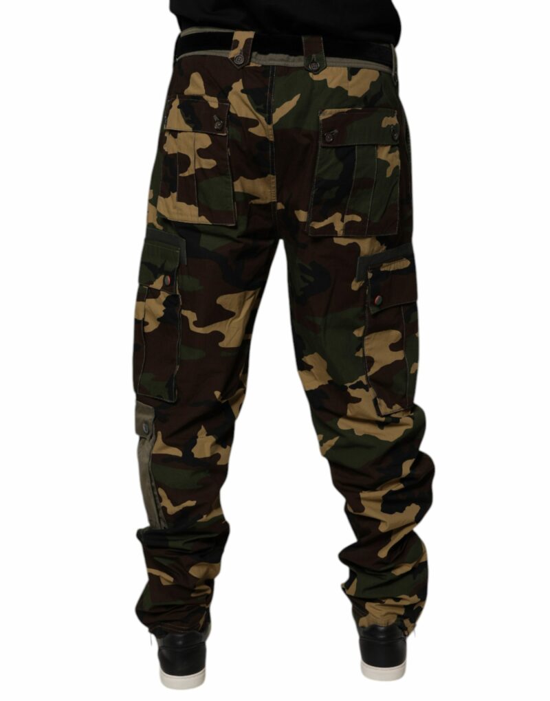 Dolce & Gabbana Multicolor Patchwork Camouflage Cargo Pants - Image 4