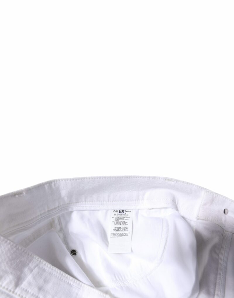 Dolce & Gabbana White Cotton Stretch Skinny Men Denim Jeans - Image 6