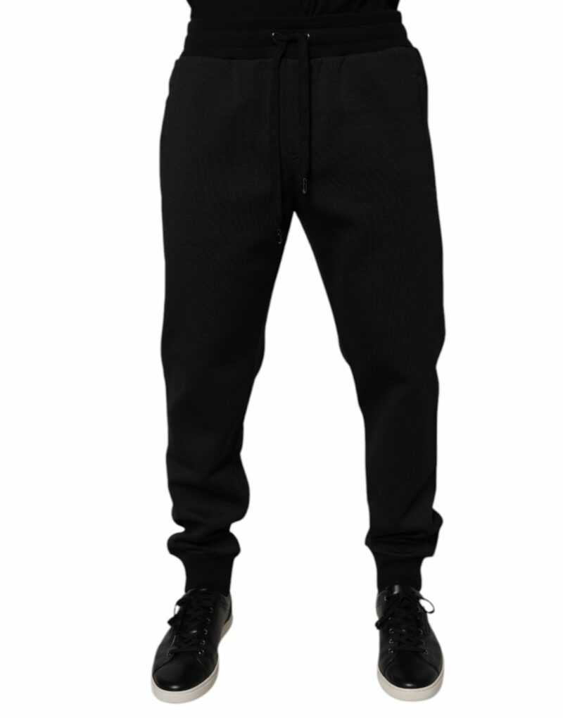 Dolce & Gabbana Black Polyester Men Jogger Sweatpants Pants - Image 2