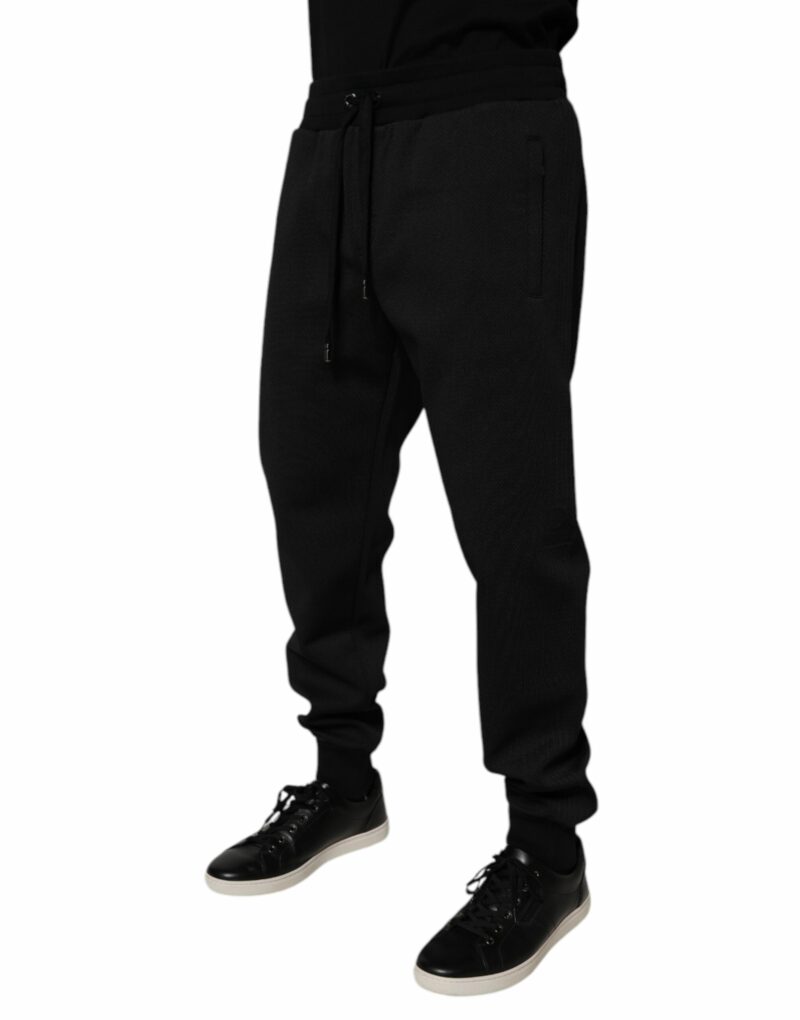 Dolce & Gabbana Black Polyester Men Jogger Sweatpants Pants - Image 3
