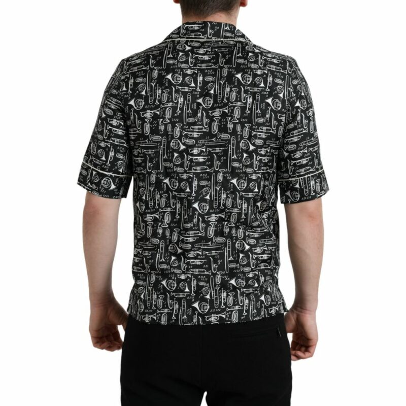 Dolce & Gabbana Black Silk T-Shirt - Image 2