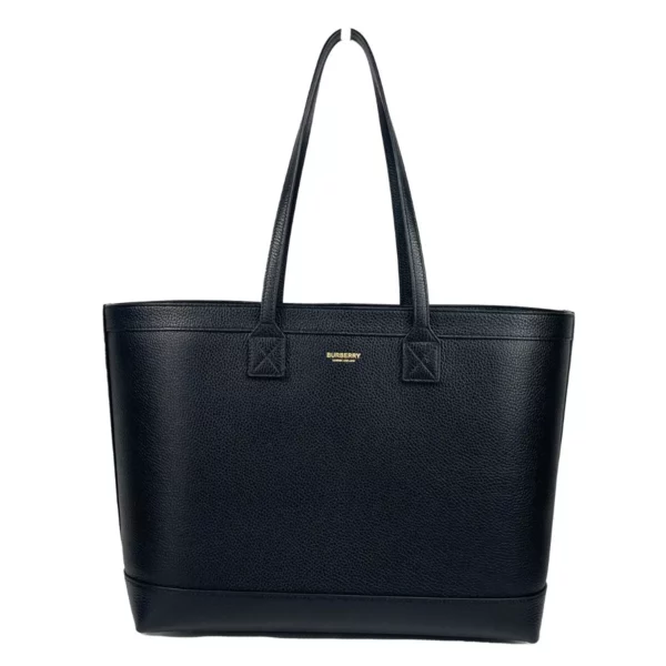 Burberry Medium Grainy Leather Black Tote Bag Purse