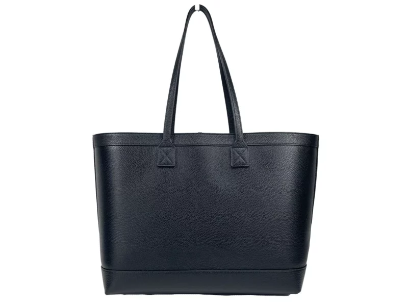 Burberry Medium Grainy Leather Black Tote Bag Purse - Image 4
