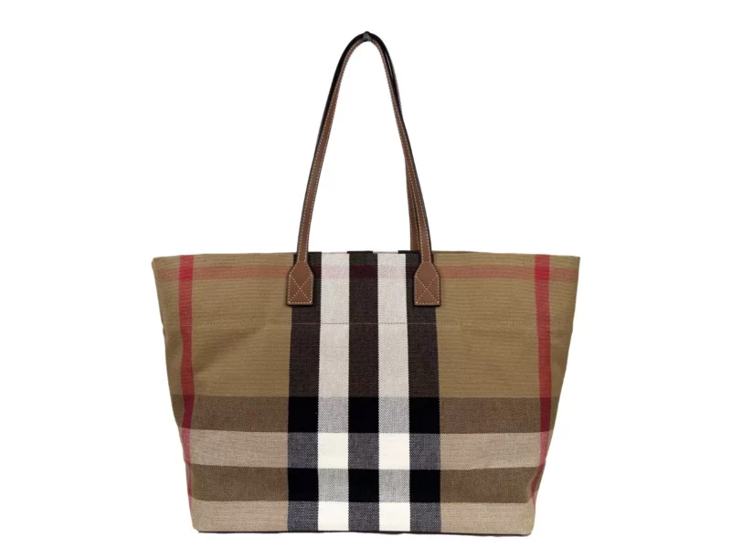 Burberry Medium London Check Tote Bag Purse Checkered - Image 4