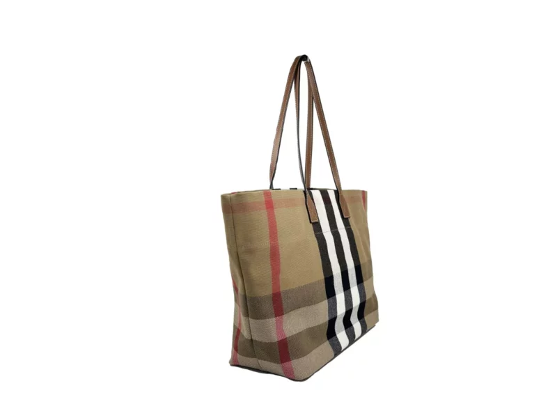Burberry Medium London Check Tote Bag Purse Checkered - Image 3