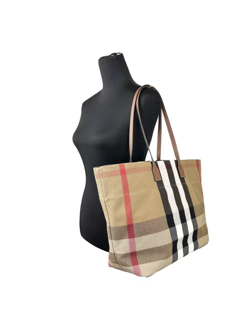 Burberry Medium London Check Tote Bag Purse Checkered - Image 2