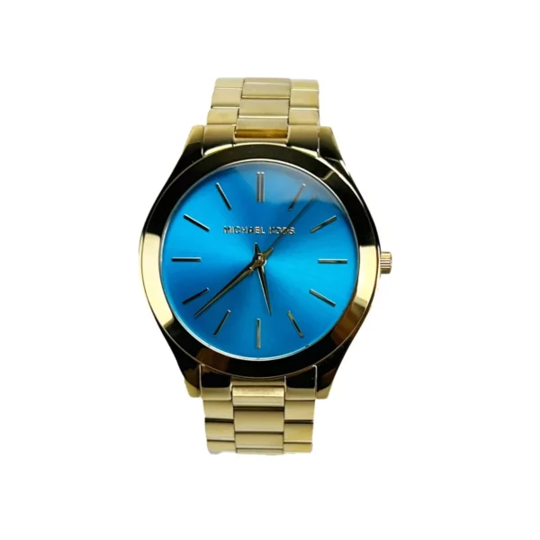 Michael Kors Slim Runway Stainless Steel Watch MK3265 Blue Gold