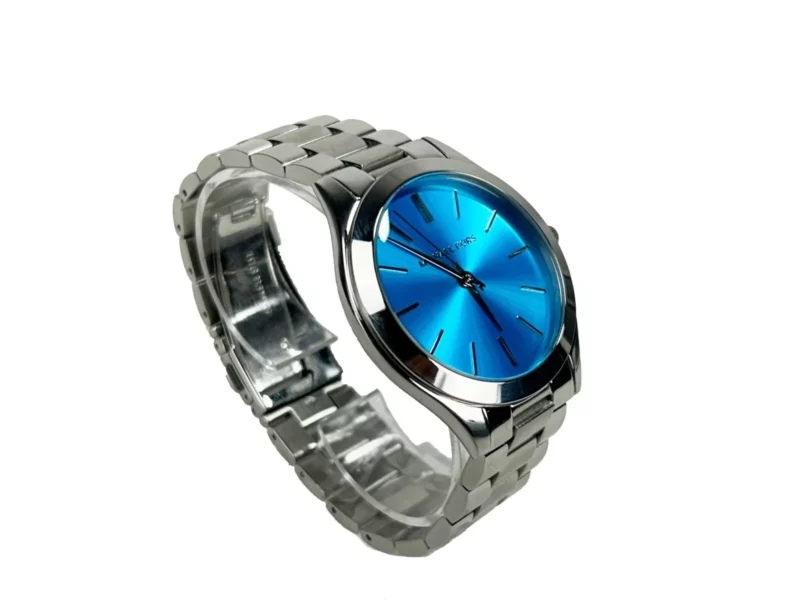 Michael Kors Slim Runway Stainless Steel Watch Blue Silver MK3292 - Image 2
