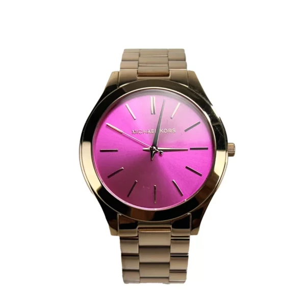 Michael Kors Slim Runway Stainless Steel Watch MK3291 Pink Silver