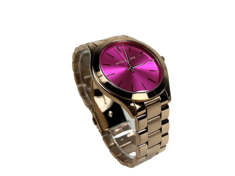 Michael Kors Slim Runway Stainless Steel Watch MK3291 Pink Silver - Image 2