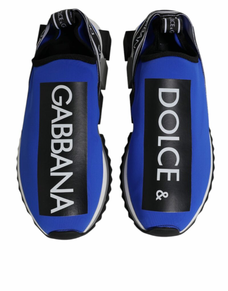 Dolce & Gabbana Blue Logo Low Top Sorrento Sneakers Shoes - Image 3