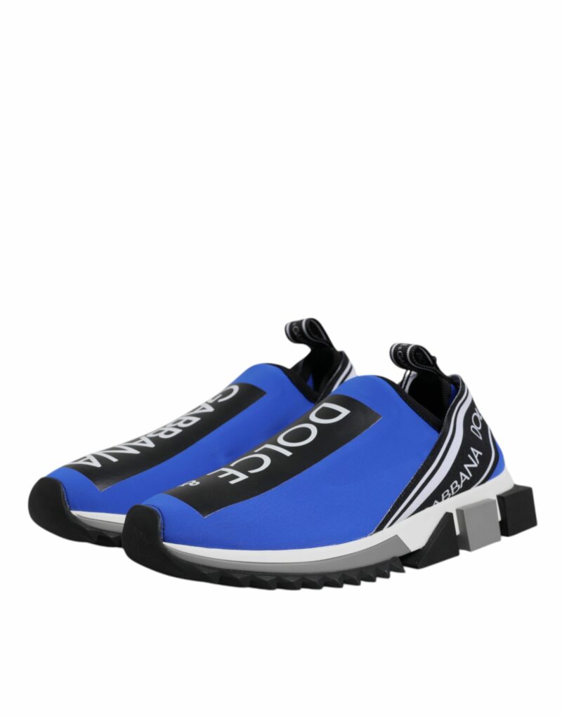Dolce & Gabbana Blue Logo Low Top Sorrento Sneakers Shoes - Image 4