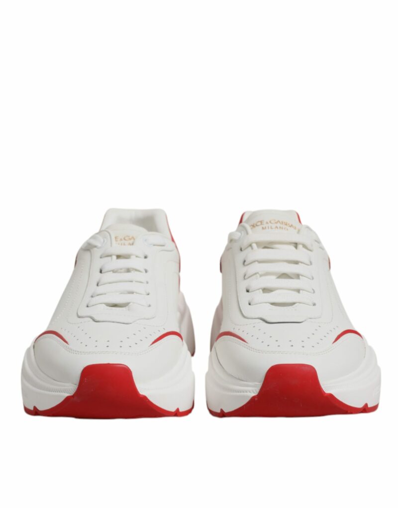 Dolce & Gabbana White Red Leather Daymaster Men Sneakers Shoes - Image 2