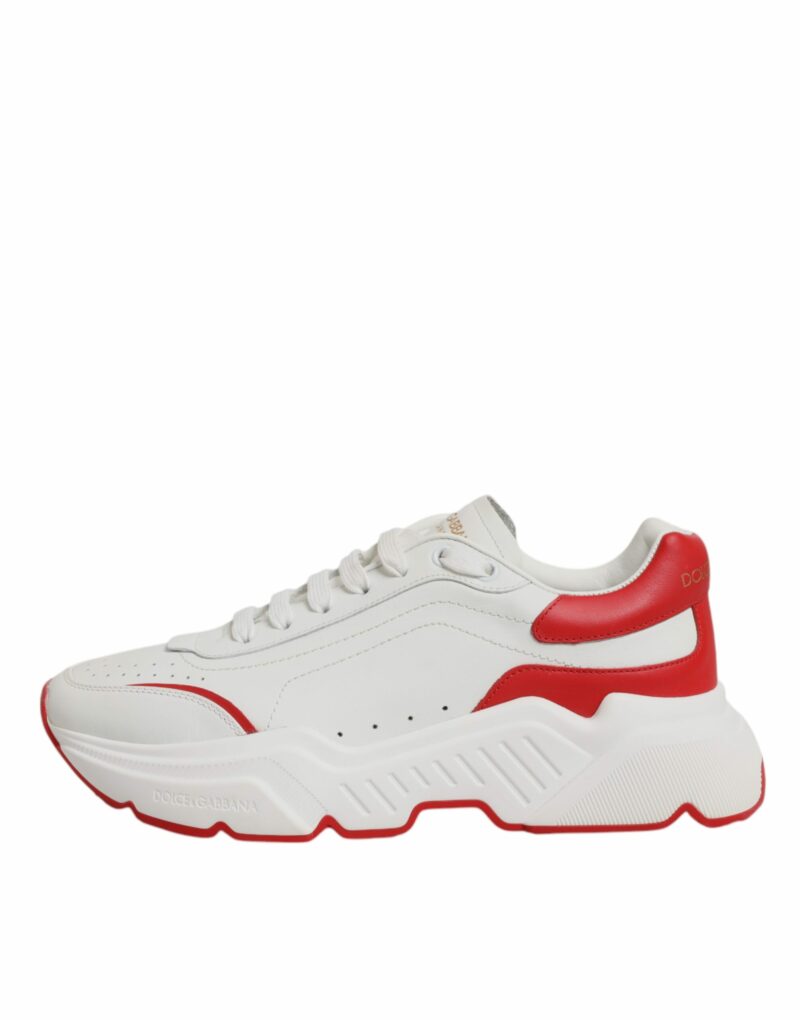 Dolce & Gabbana White Red Leather Daymaster Men Sneakers Shoes - Image 6