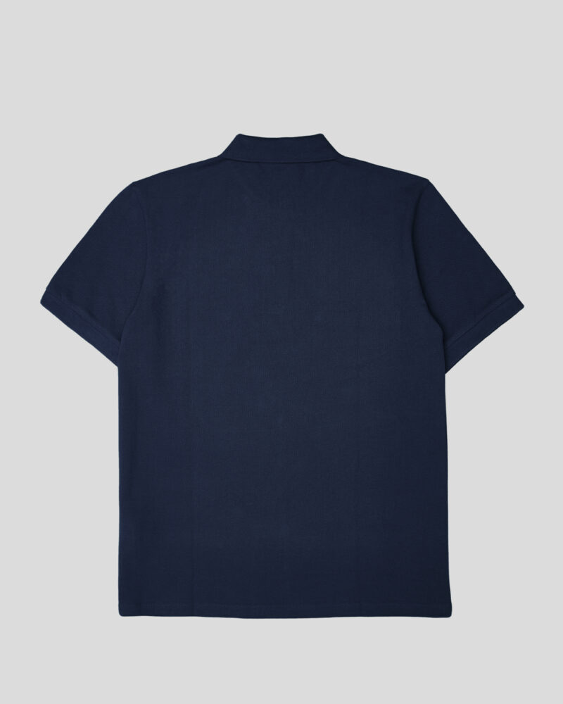 Burberry Navy Blue Cotton Collared Polo Shirt - Image 3