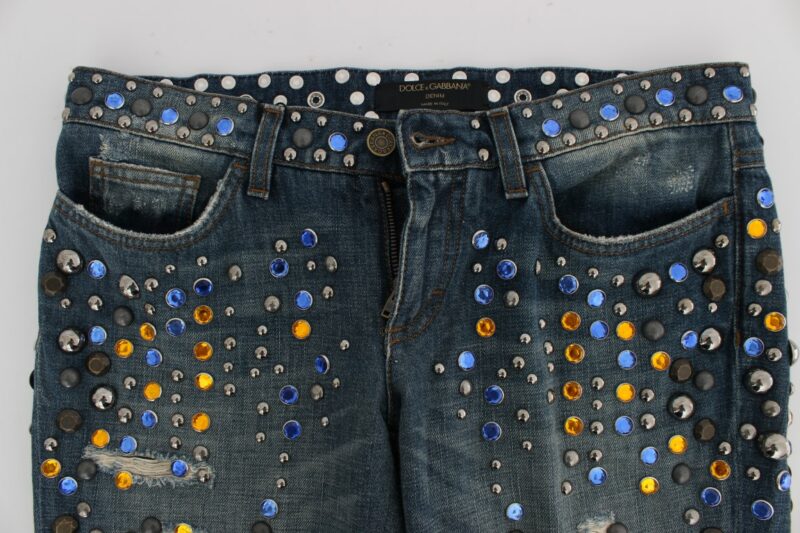 Dolce & Gabbana Enchanted Sicily Crystal Embellished Jeans - Image 5