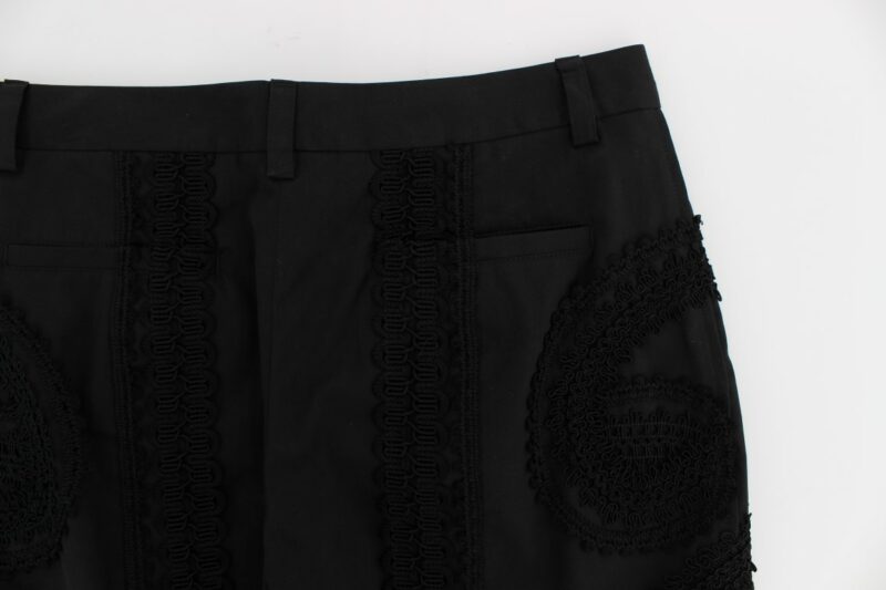Dolce & Gabbana Elegant Black Torero Capri Pants - Image 7
