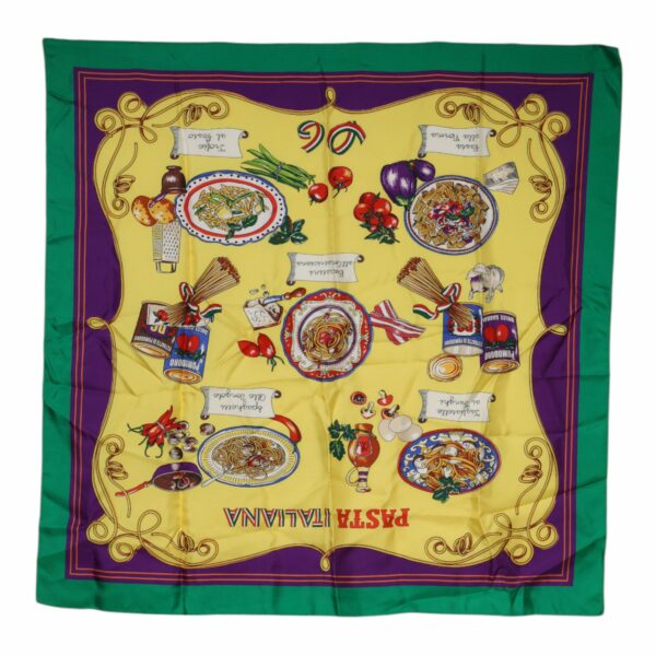 Dolce & Gabbana Multicolor Printed Silk Square Wrap Scarf