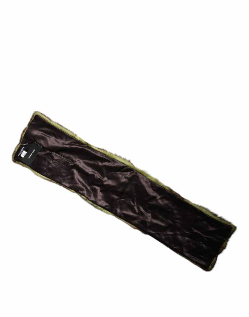 Dolce & Gabbana Multicolor Fur Shawl Neck Wrap Cover Collar Scarf - Image 3