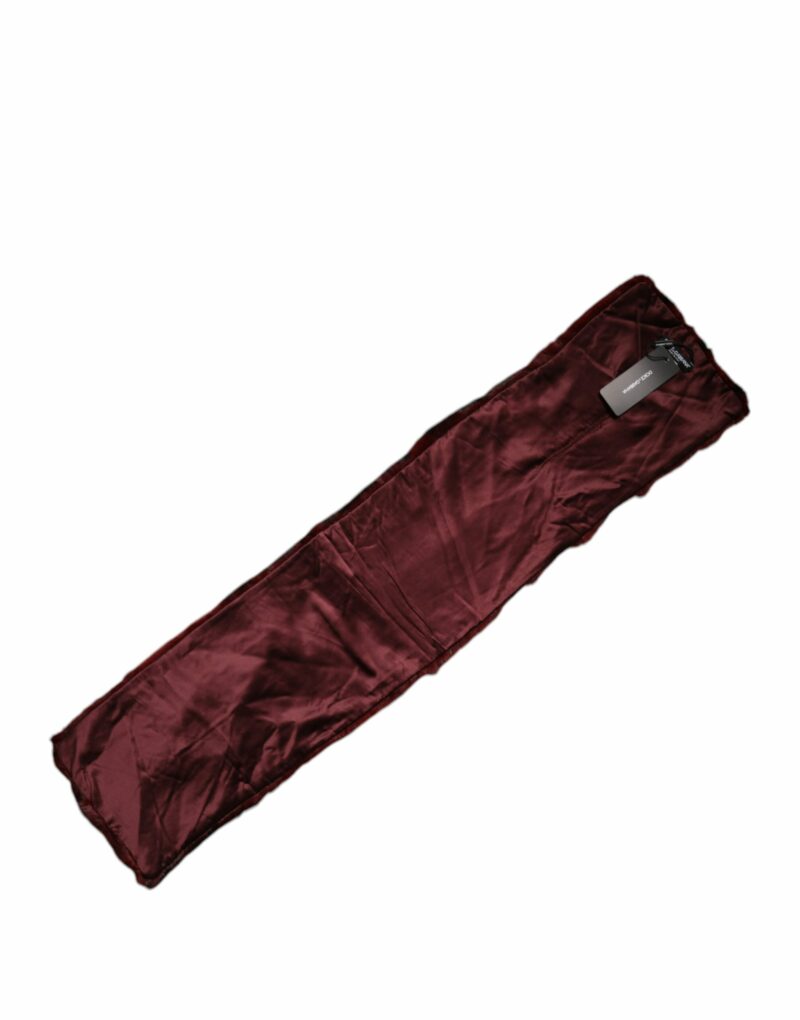 Dolce & Gabbana Black Red Stripe Fur Shawl Neck Wrap Scarf - Image 3