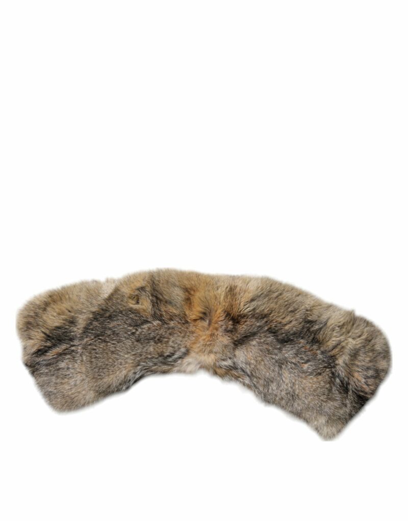 Dolce & Gabbana Brown Fur Shoulder Collar Neck Wrap Scarf - Image 2