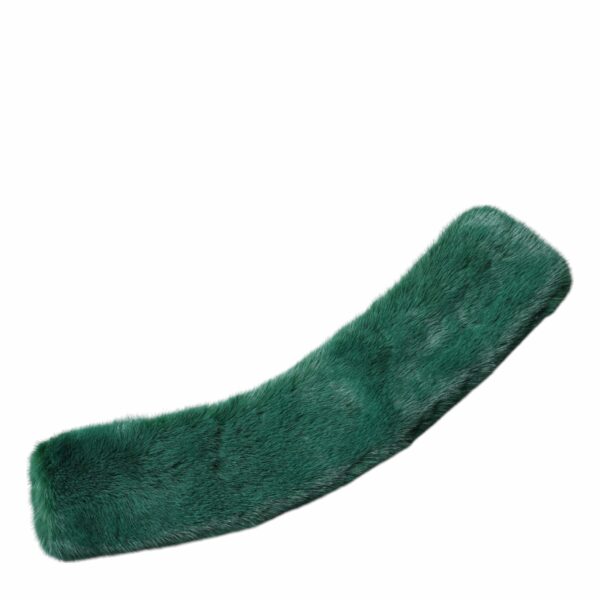 Dolce & Gabbana Green Mink Fur Collar Women Neck Wrap Scarf