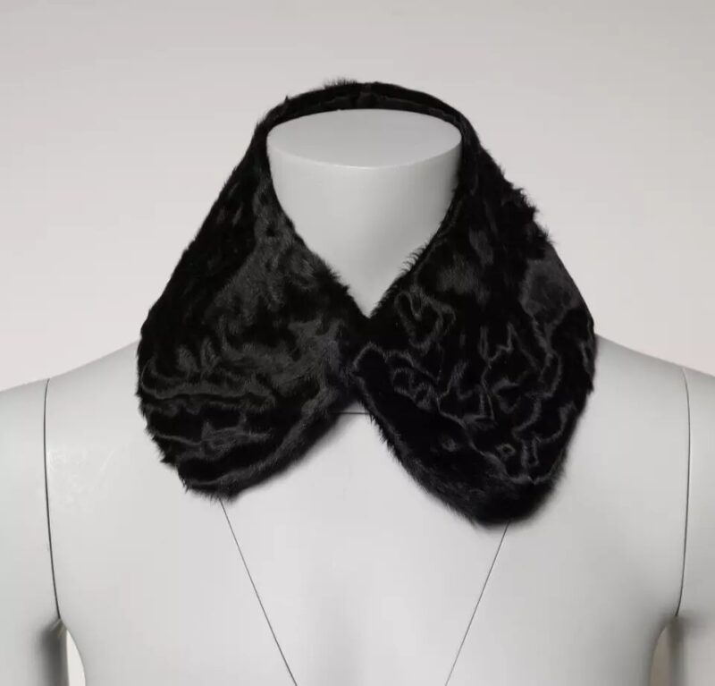 Dolce & Gabbana Black Lamb Fur Collar Women Neck Wrap Scarf - Image 6