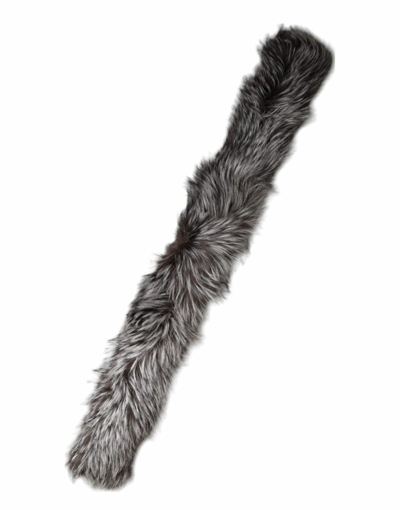 Dolce & Gabbana Gray Fox Fur Neck Wrap Warmer Winter Scarf - Image 2