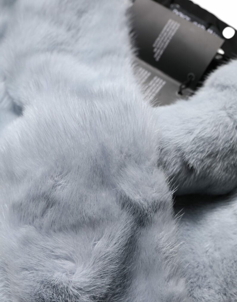 Dolce & Gabbana Powder Blue Mink Fur Neck Warmer Scarf - Image 5