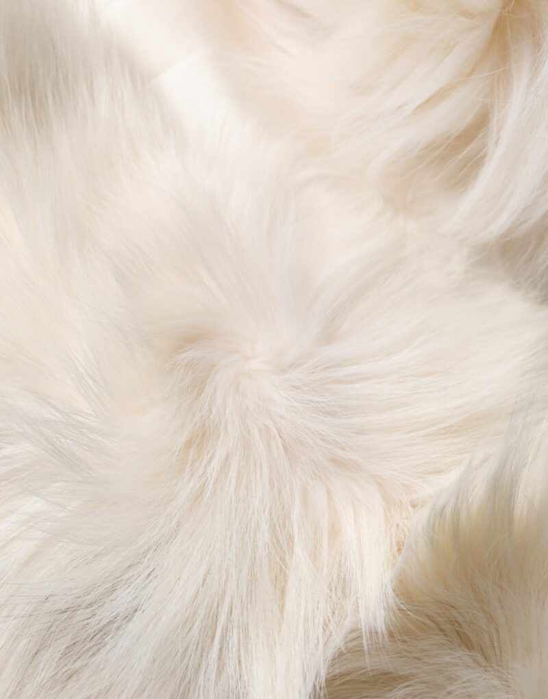 Dolce & Gabbana White Fox Fur Neck Wrap Warmer Winter Scarf - Image 5