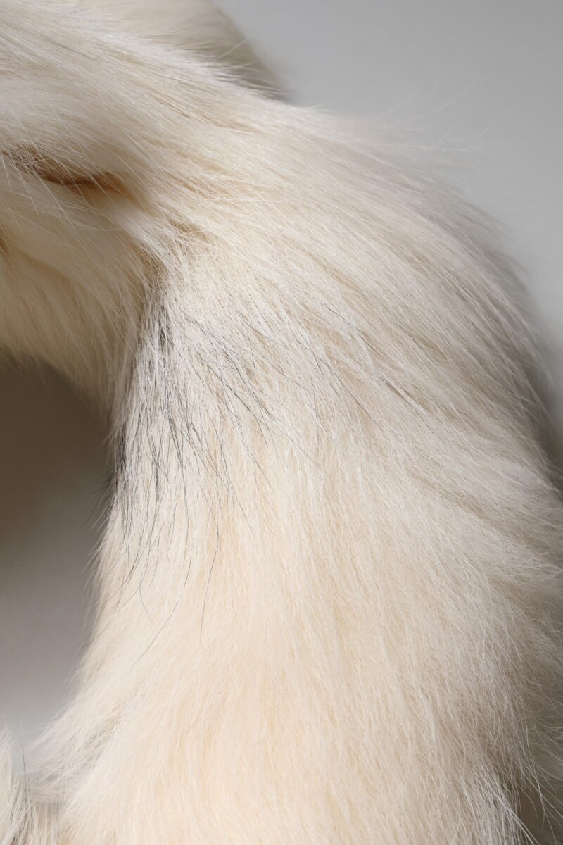 Dolce & Gabbana White Fox Fur Neck Wrap Warmer Winter Scarf - Image 7