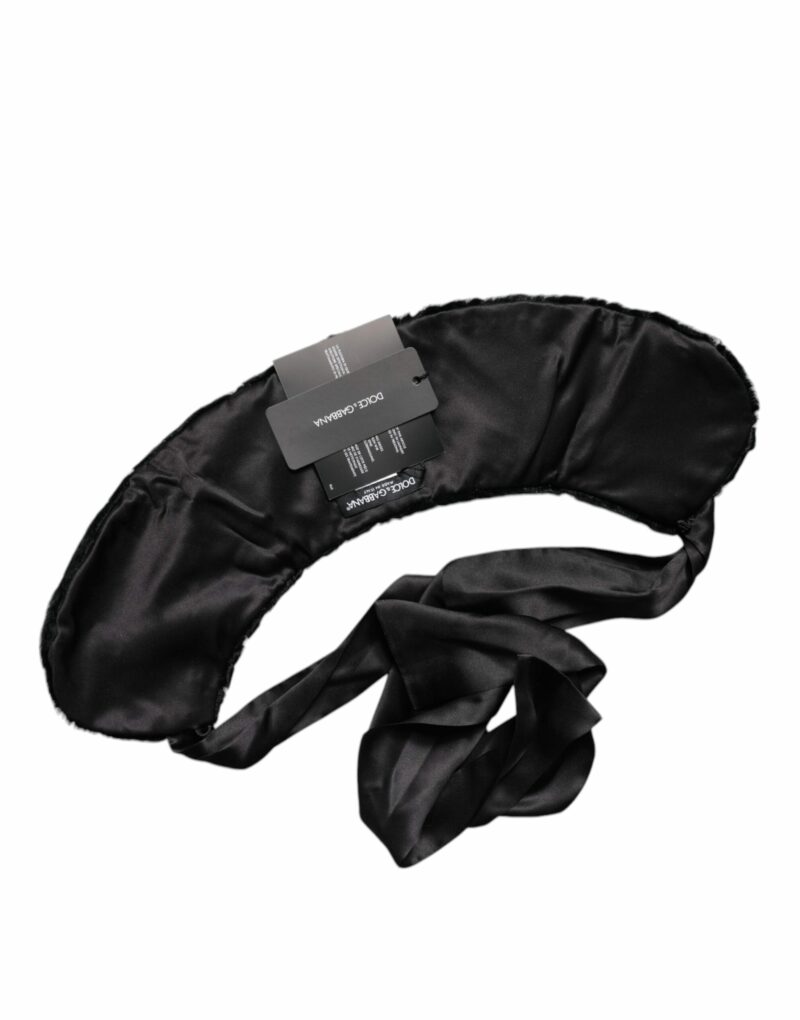 Dolce & Gabbana Black Lamb Fur Women Neck Warmer Winter Scarf - Image 4