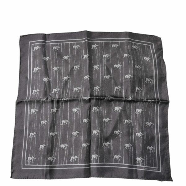 Dolce & Gabbana Brown Elephant Fantasy Handkerchief Scarf