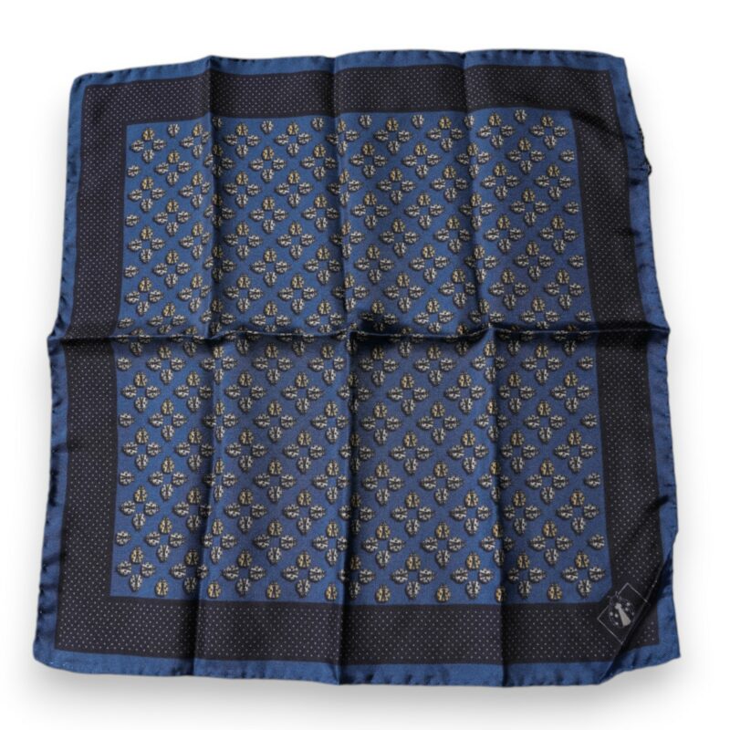 Dolce & Gabbana Blue Lady Bug Silk Square Handkerchief Scarf - Image 3