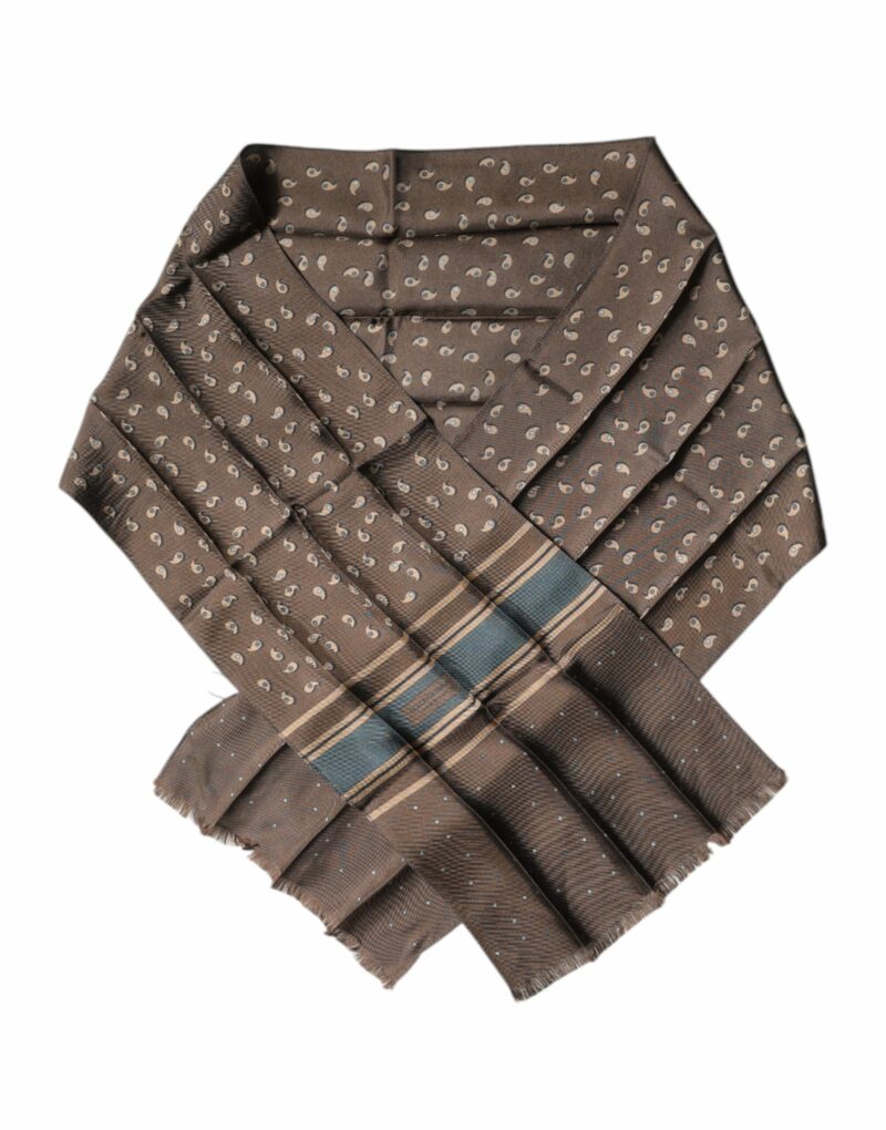 Dolce & Gabbana Brown Fantasy Silk Neck Wrap Shawl Scarf - Image 2